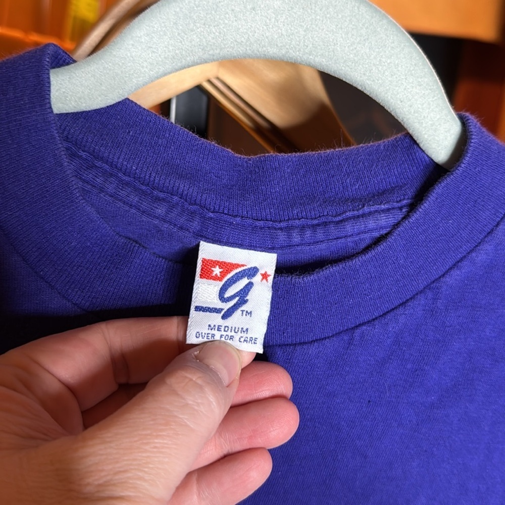 Vintage 90s California Beach Graphic Tee Purple Single Stitch Made USA Medium - Picture 5 of 8